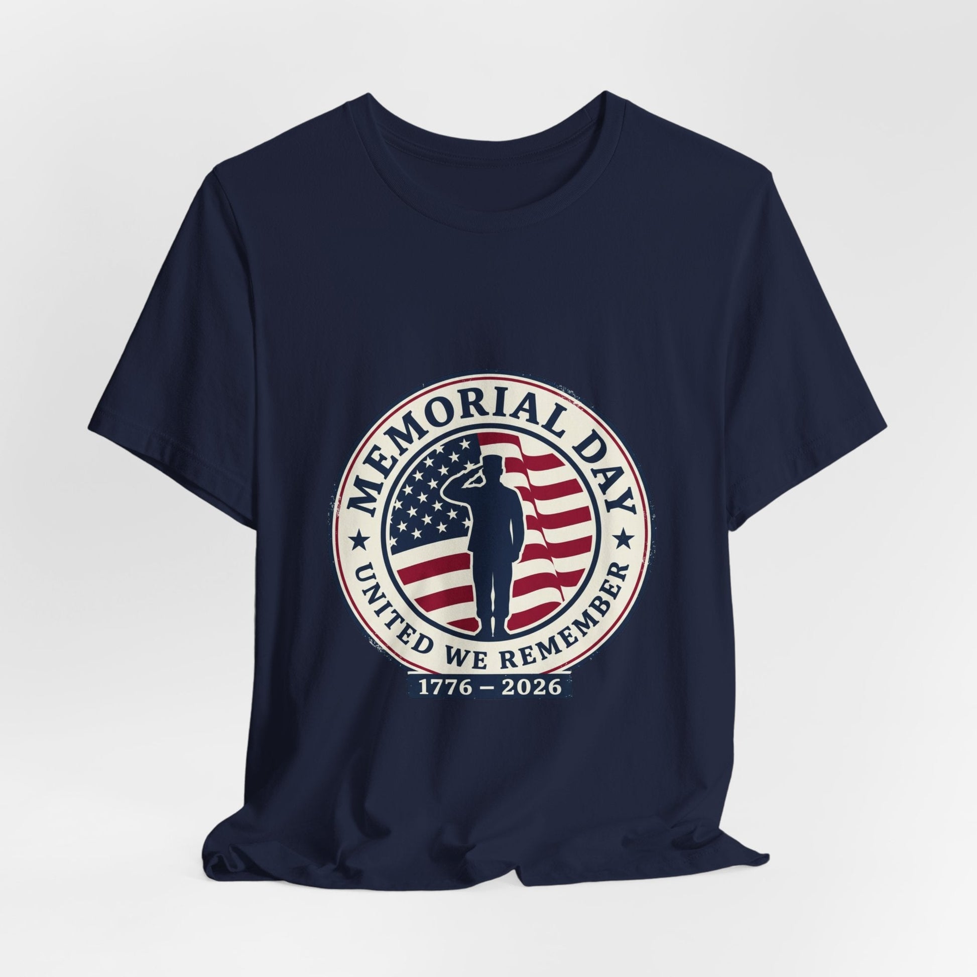 Memorial Day 1776–2026 USA 250 Vintage Distressed Tee | Patriotic Red White Blue Printify