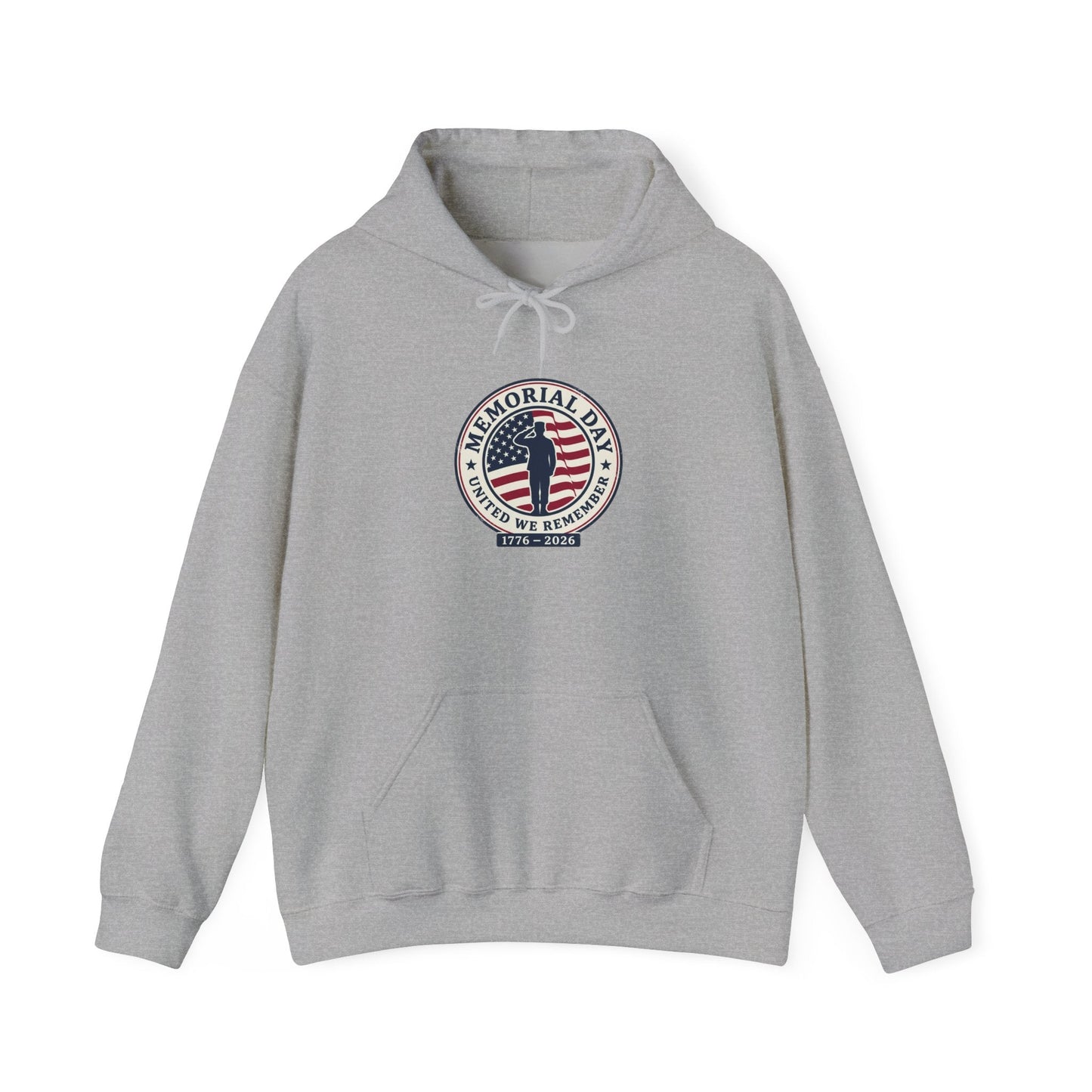 USA 250 Memorial Day Hoodie | 1776–2026 Vintage Distressed Patriotic Printify