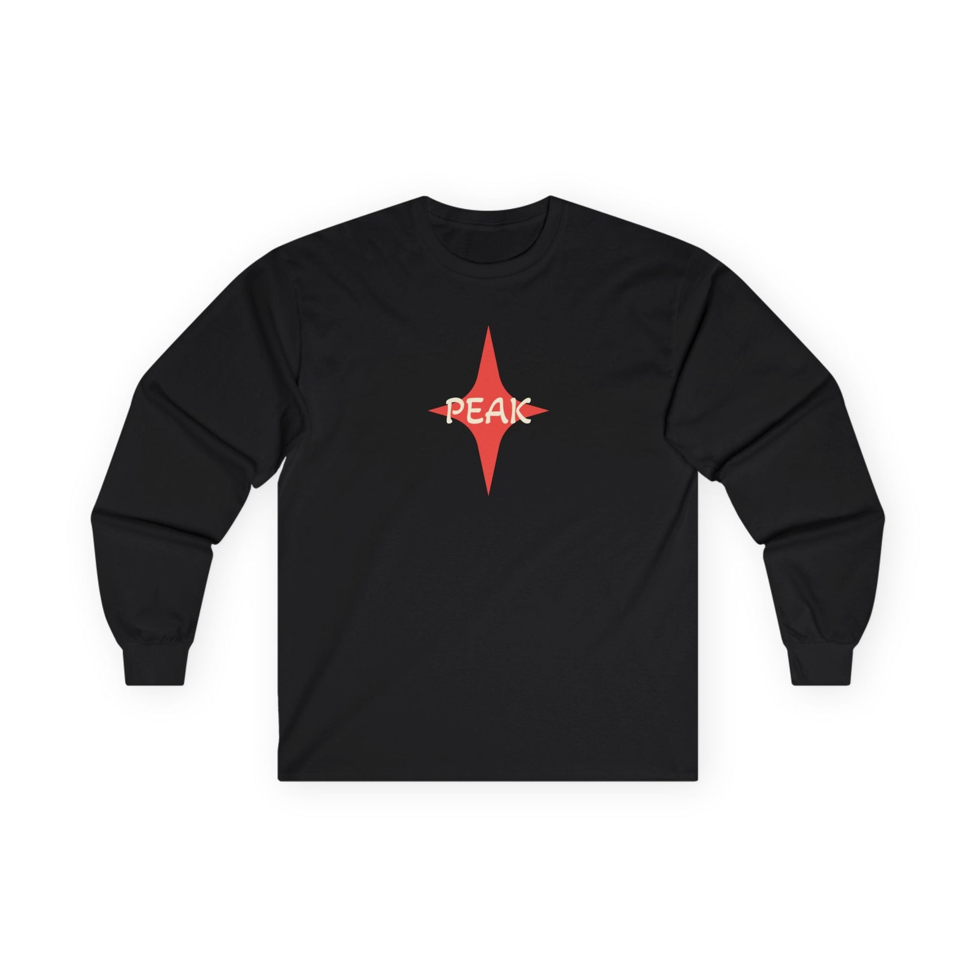 Peak Wilderness Long Sleeve Tee — Mountain Reflection with Red Sun Printify