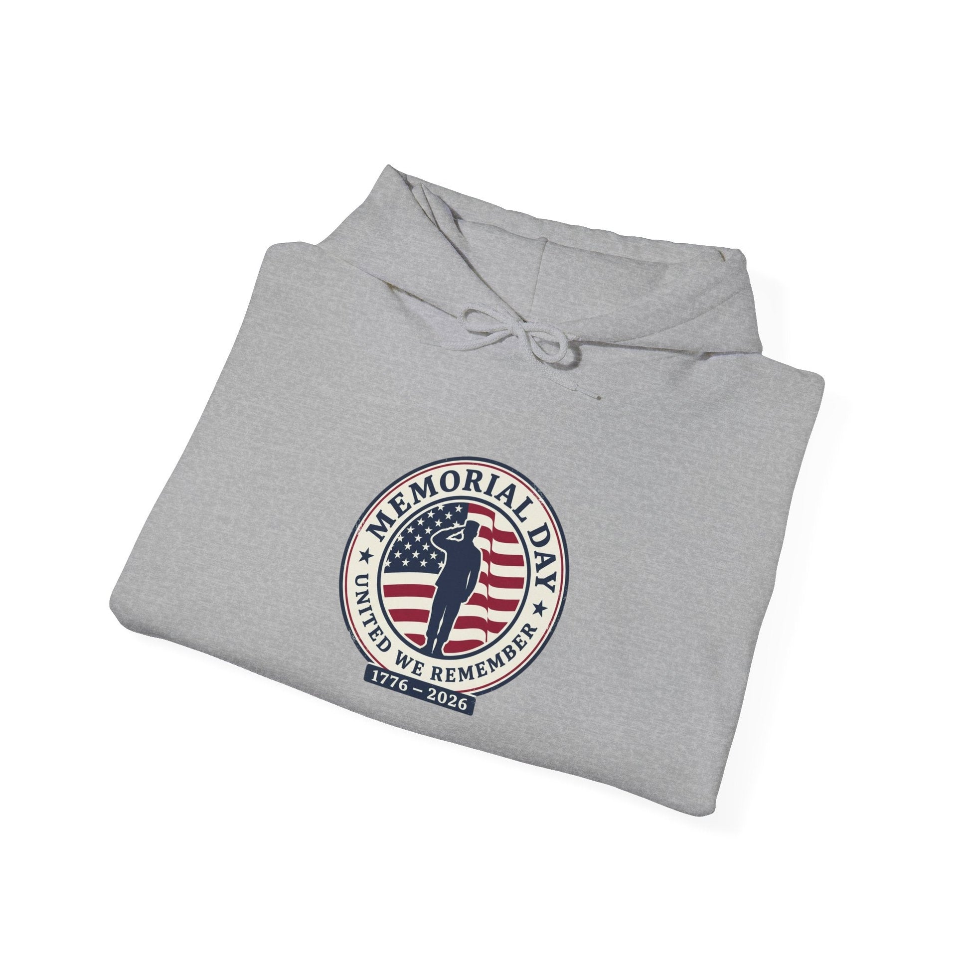 USA 250 Memorial Day Hoodie | 1776–2026 Vintage Distressed Patriotic Printify