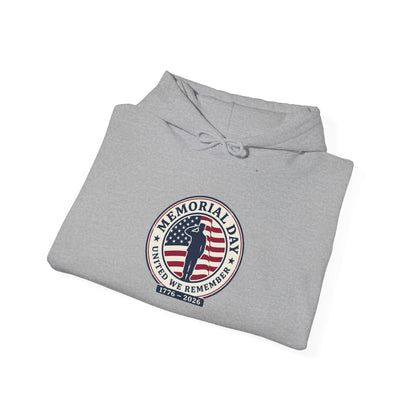 USA 250 Memorial Day Hoodie | 1776–2026 Vintage Distressed Patriotic Printify