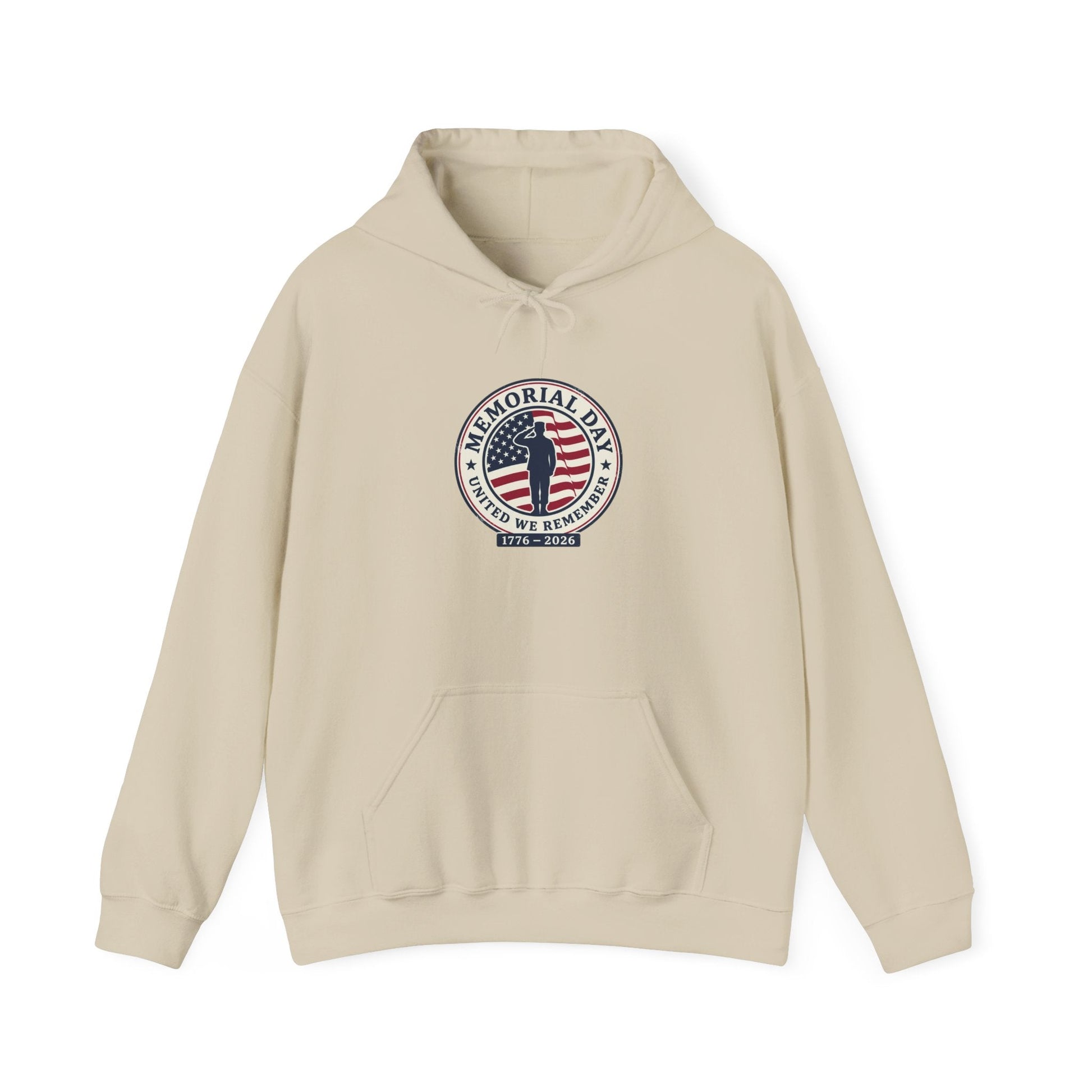 USA 250 Memorial Day Hoodie | 1776–2026 Vintage Distressed Patriotic Printify