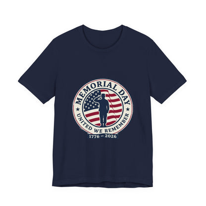 Memorial Day 1776–2026 USA 250 Vintage Distressed Tee | Patriotic Red White Blue Printify
