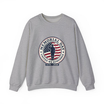 Memorial Day 1776–2026 Crewneck, USA 250 Vintage Distressed Americana Printify