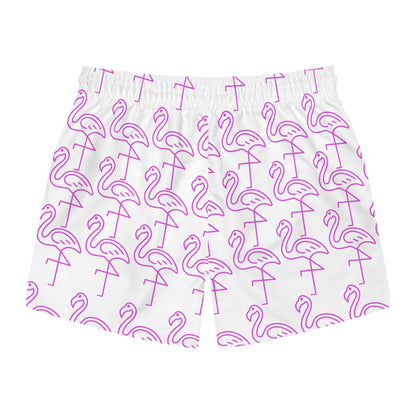 Pink Flamingo Swim Trunks — All-Over Print Beach Shorts Printify