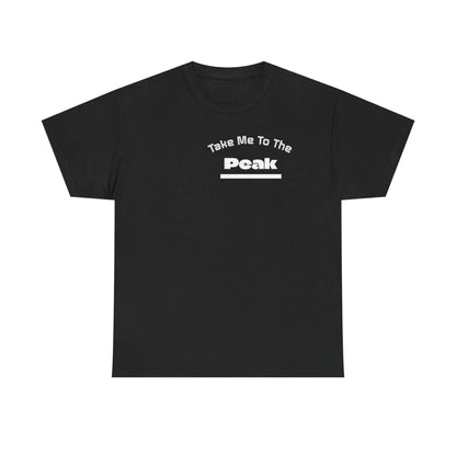 Take Me To The Peak T-Shirt — Mountain Night Graphic Tee Printify