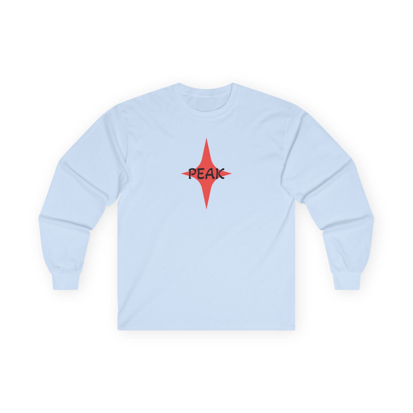 Peak Wilderness Long Sleeve Tee — Mountain Reflection with Red Sun Printify