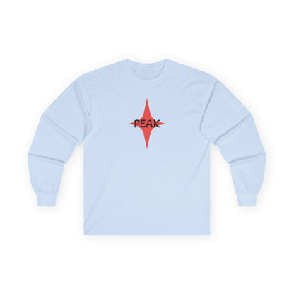 Peak Wilderness Long Sleeve Tee — Mountain Reflection with Red Sun Printify