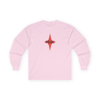 Peak Wilderness Long Sleeve Tee — Mountain Reflection with Red Sun Printify