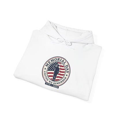 USA 250 Memorial Day Hoodie | 1776–2026 Vintage Distressed Patriotic Printify