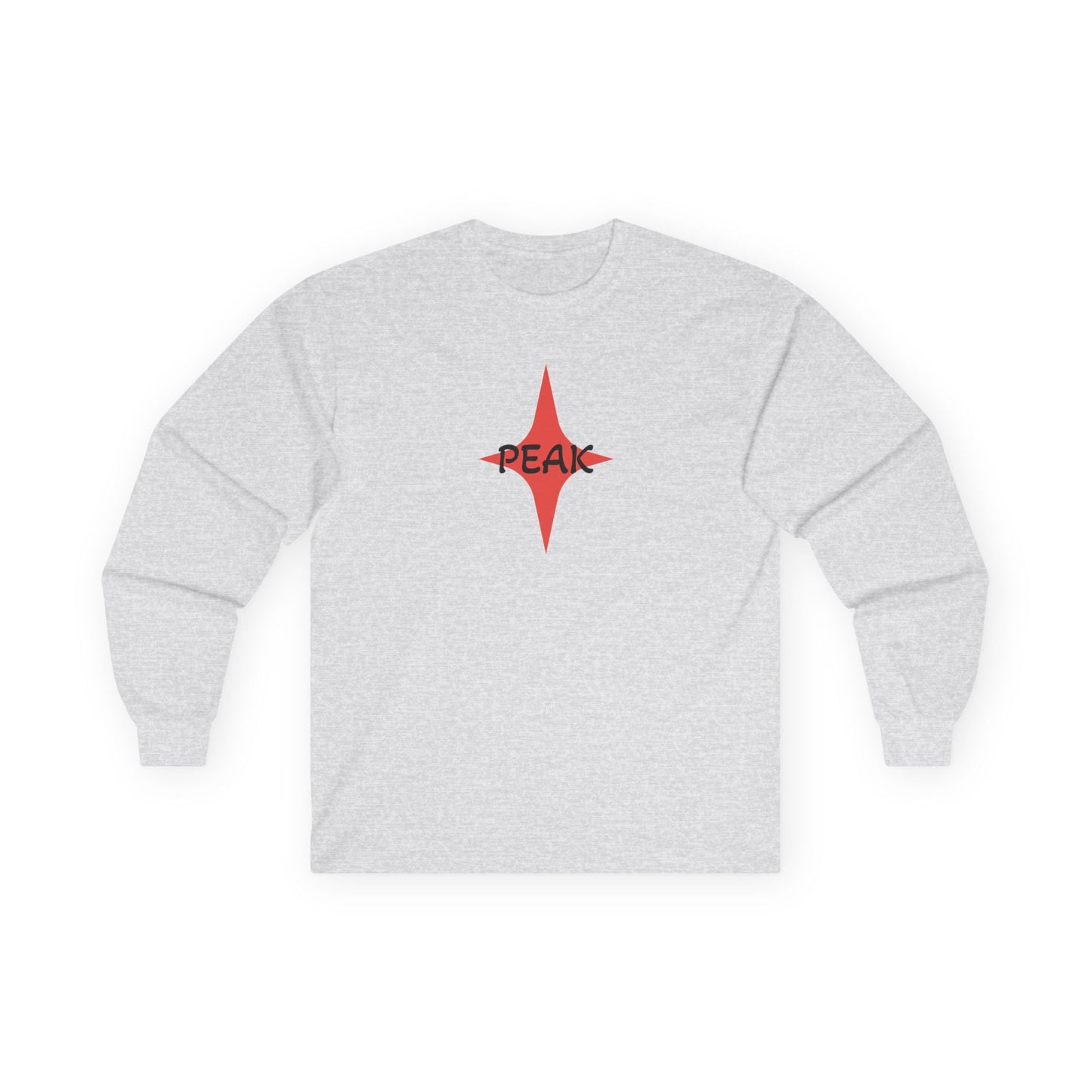 Peak Wilderness Long Sleeve Tee — Mountain Reflection with Red Sun Printify