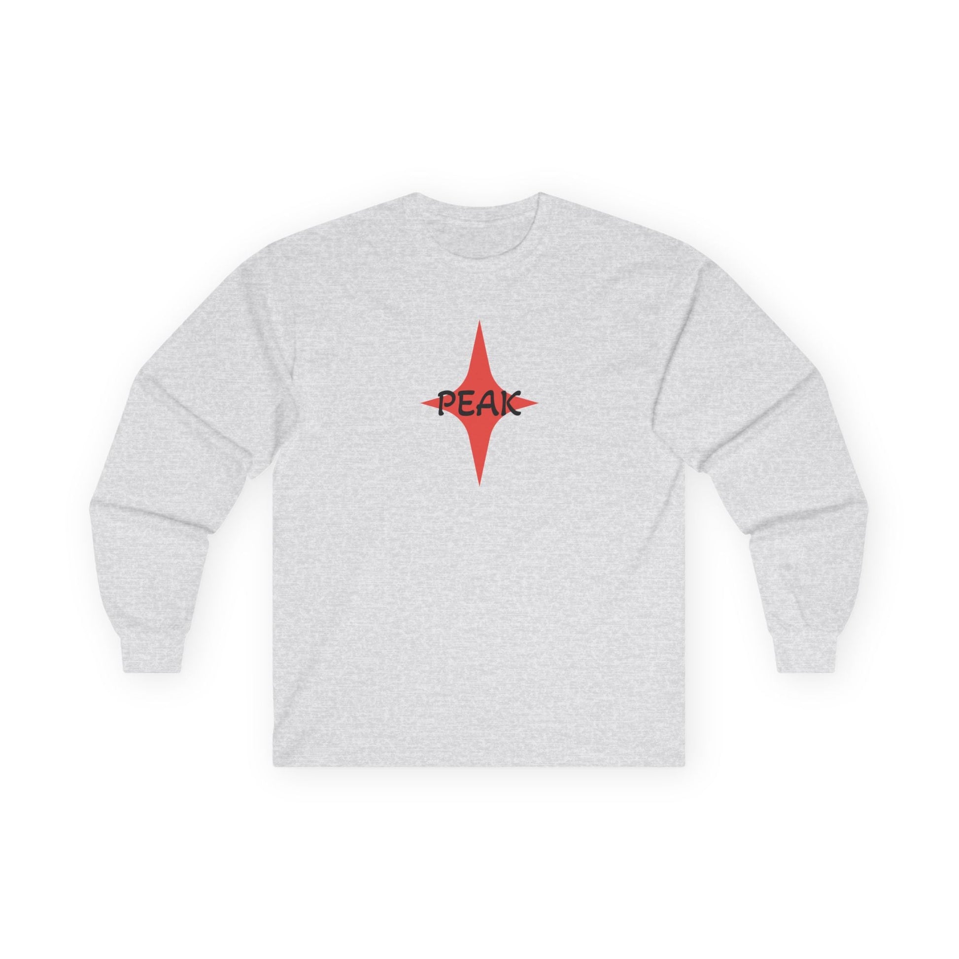 Peak Wilderness Long Sleeve Tee — Mountain Reflection with Red Sun Printify