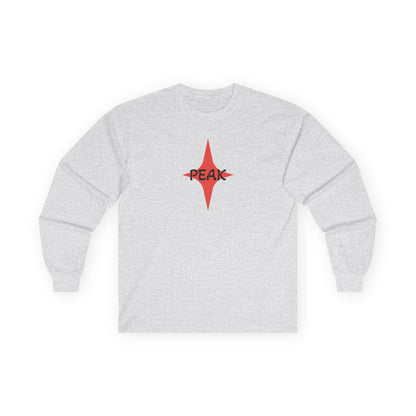 Peak Wilderness Long Sleeve Tee — Mountain Reflection with Red Sun Printify