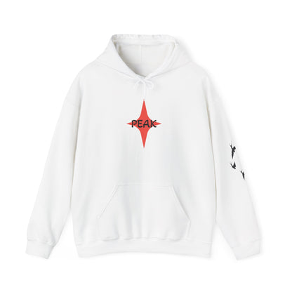 Peak Forest Hoodie — Red Sun Mountain Reflection Hoodie Printify