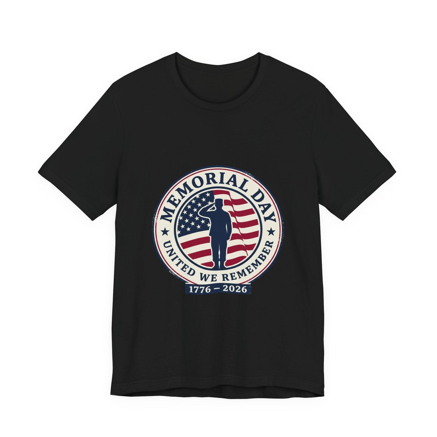 Memorial Day 1776–2026 USA 250 Vintage Distressed Tee | Patriotic Red White Blue Printify