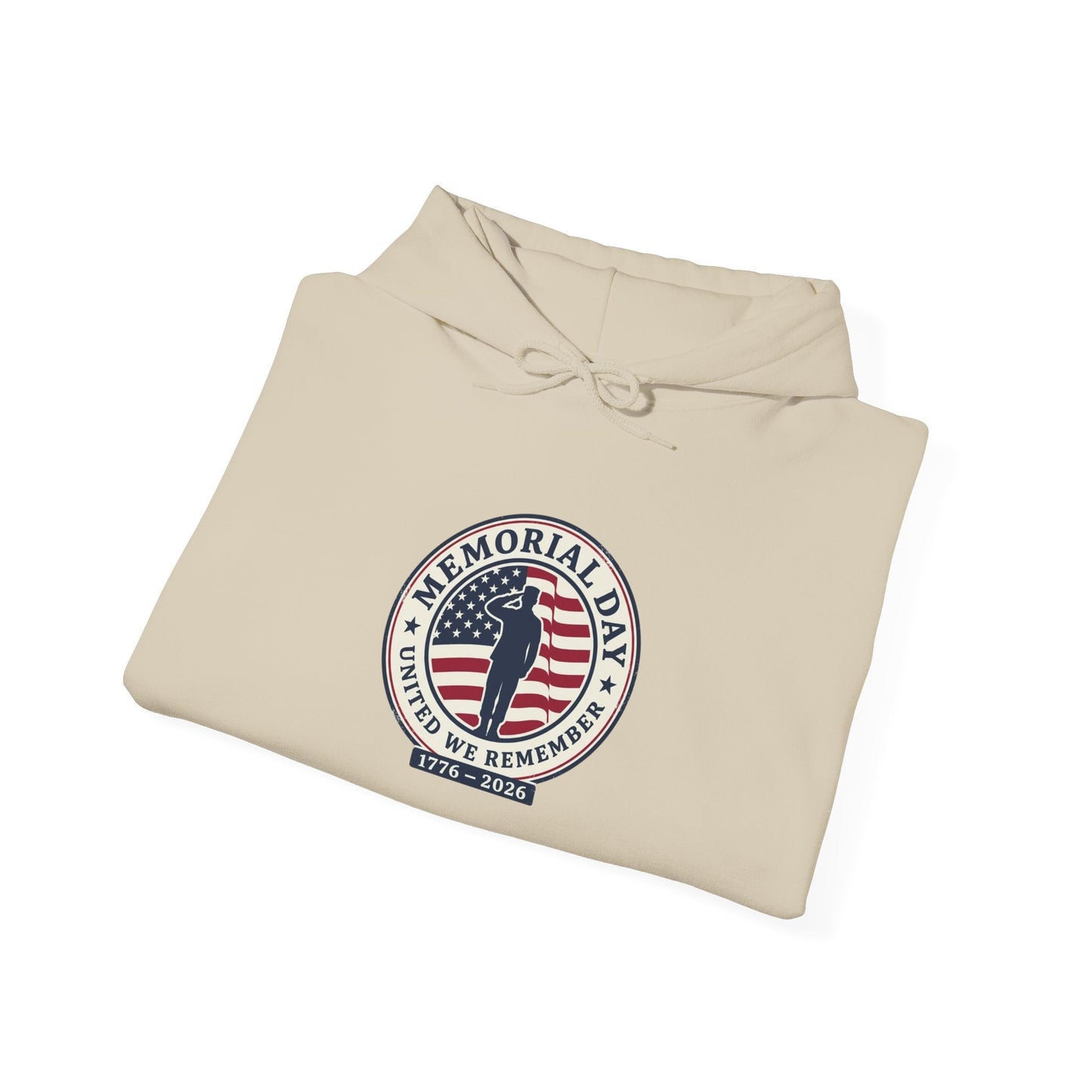 USA 250 Memorial Day Hoodie | 1776–2026 Vintage Distressed Patriotic Printify