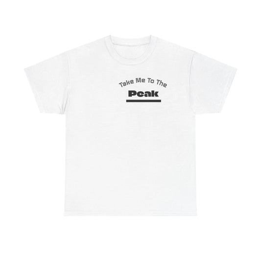 Take Me To The Peak T-Shirt — Mountain Night Graphic Tee Printify