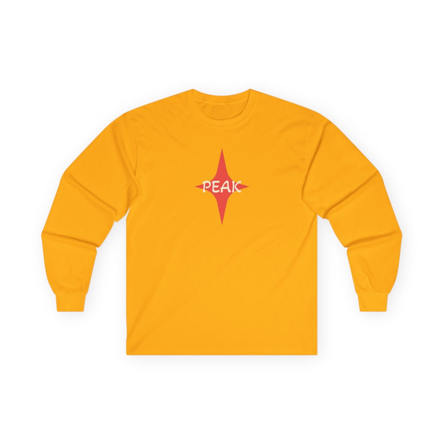 Peak Wilderness Long Sleeve Tee — Mountain Reflection with Red Sun Printify