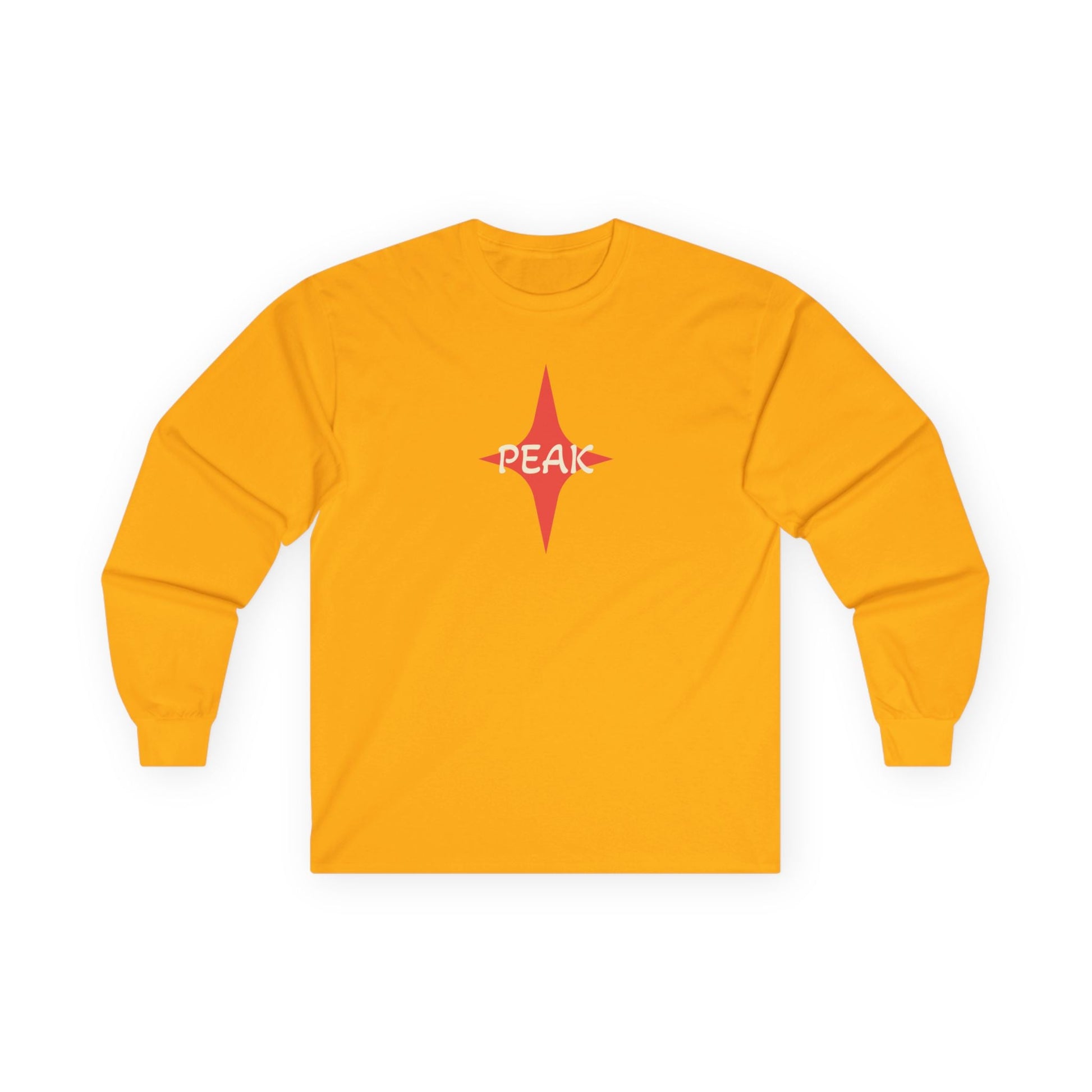 Peak Wilderness Long Sleeve Tee — Mountain Reflection with Red Sun Printify
