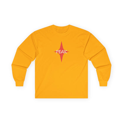 Peak Wilderness Long Sleeve Tee — Mountain Reflection with Red Sun Printify