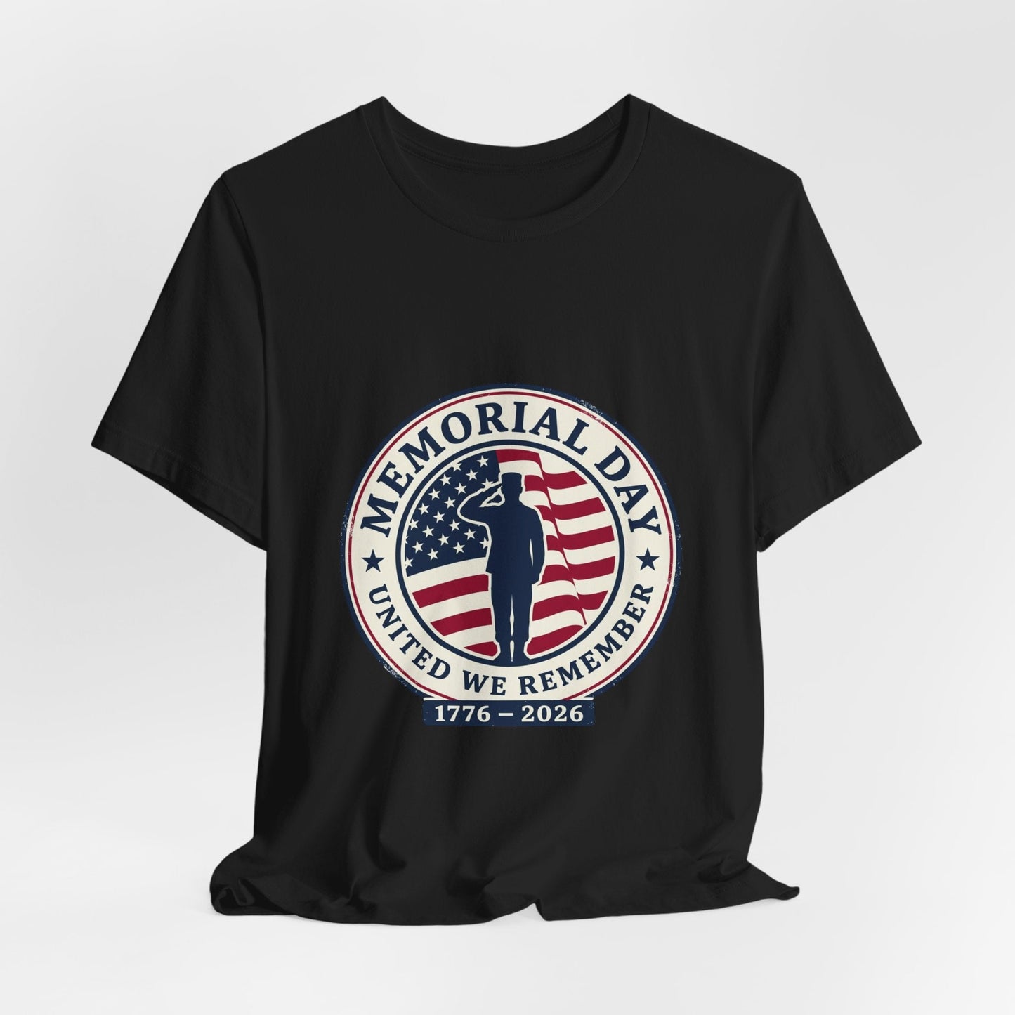 Memorial Day 1776–2026 USA 250 Vintage Distressed Tee | Patriotic Red White Blue Printify