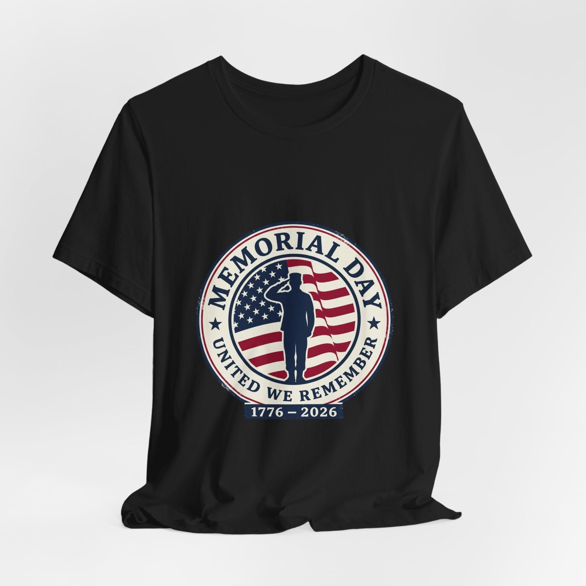 Memorial Day 1776–2026 USA 250 Vintage Distressed Tee | Patriotic Red White Blue Printify