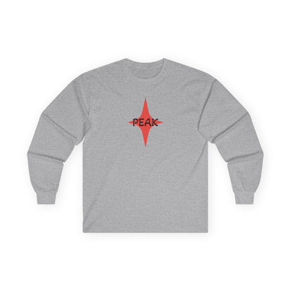 Peak Wilderness Long Sleeve Tee — Mountain Reflection with Red Sun Printify