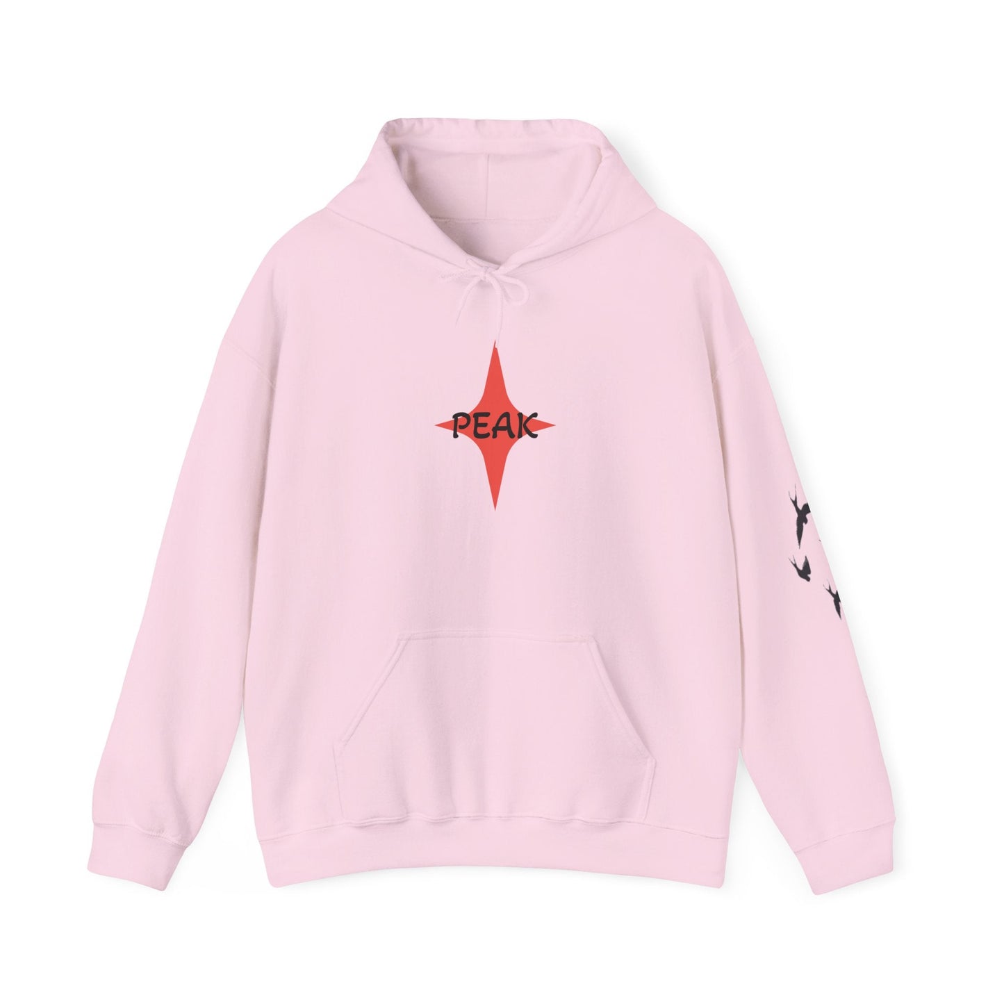 Peak Forest Hoodie — Red Sun Mountain Reflection Hoodie Printify