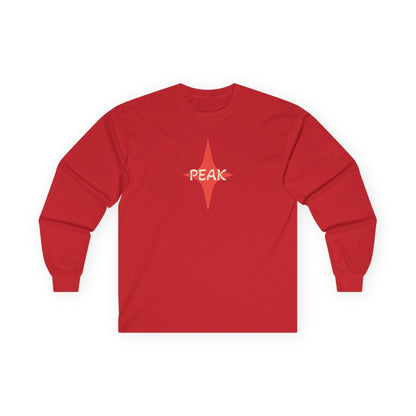 Peak Wilderness Long Sleeve Tee — Mountain Reflection with Red Sun Printify