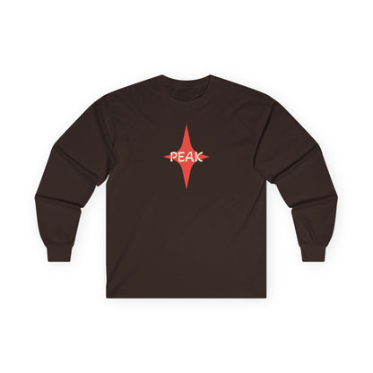 Peak Wilderness Long Sleeve Tee — Mountain Reflection with Red Sun Printify