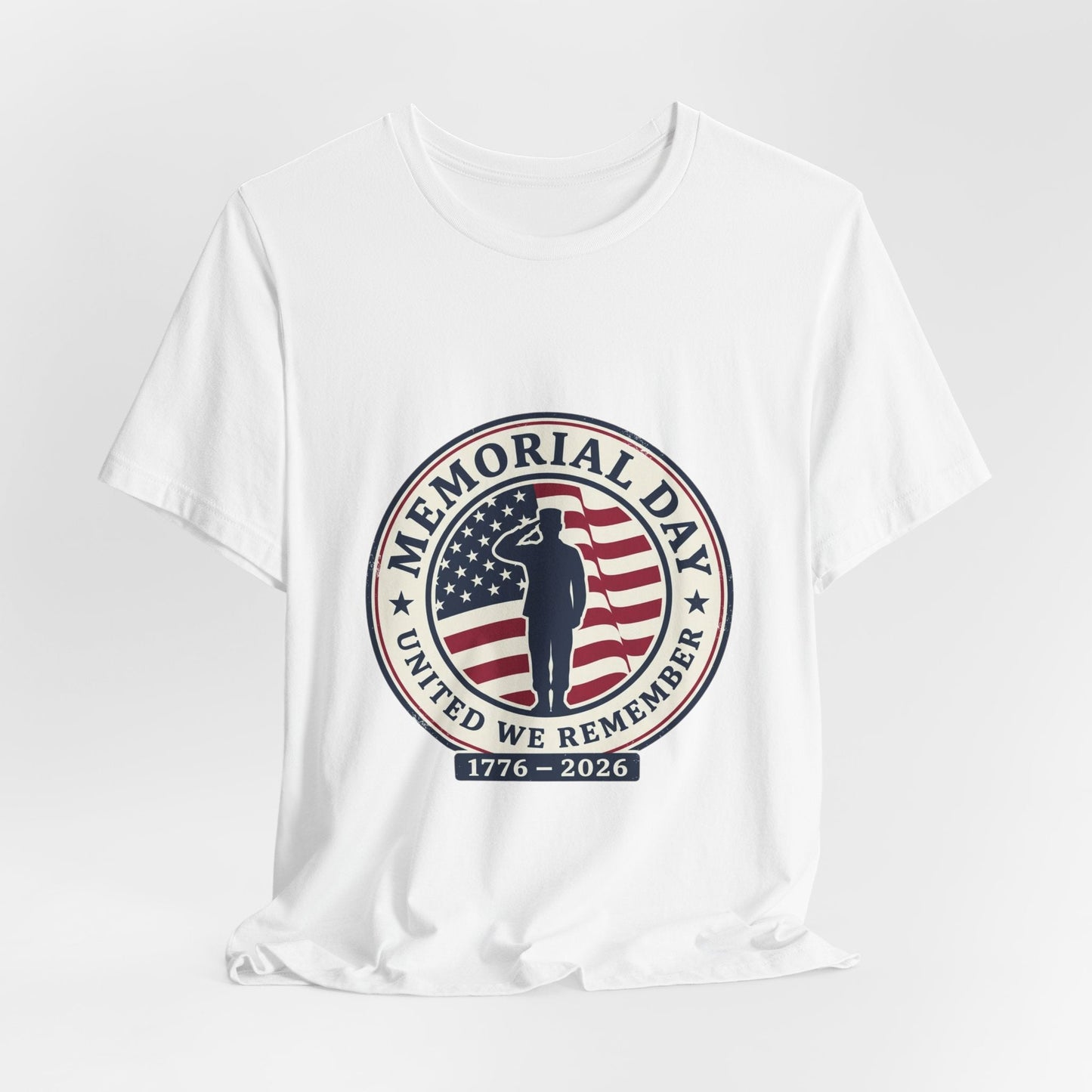 Memorial Day 1776–2026 USA 250 Vintage Distressed Tee | Patriotic Red White Blue Printify
