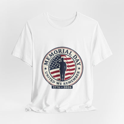 Memorial Day 1776–2026 USA 250 Vintage Distressed Tee | Patriotic Red White Blue Printify