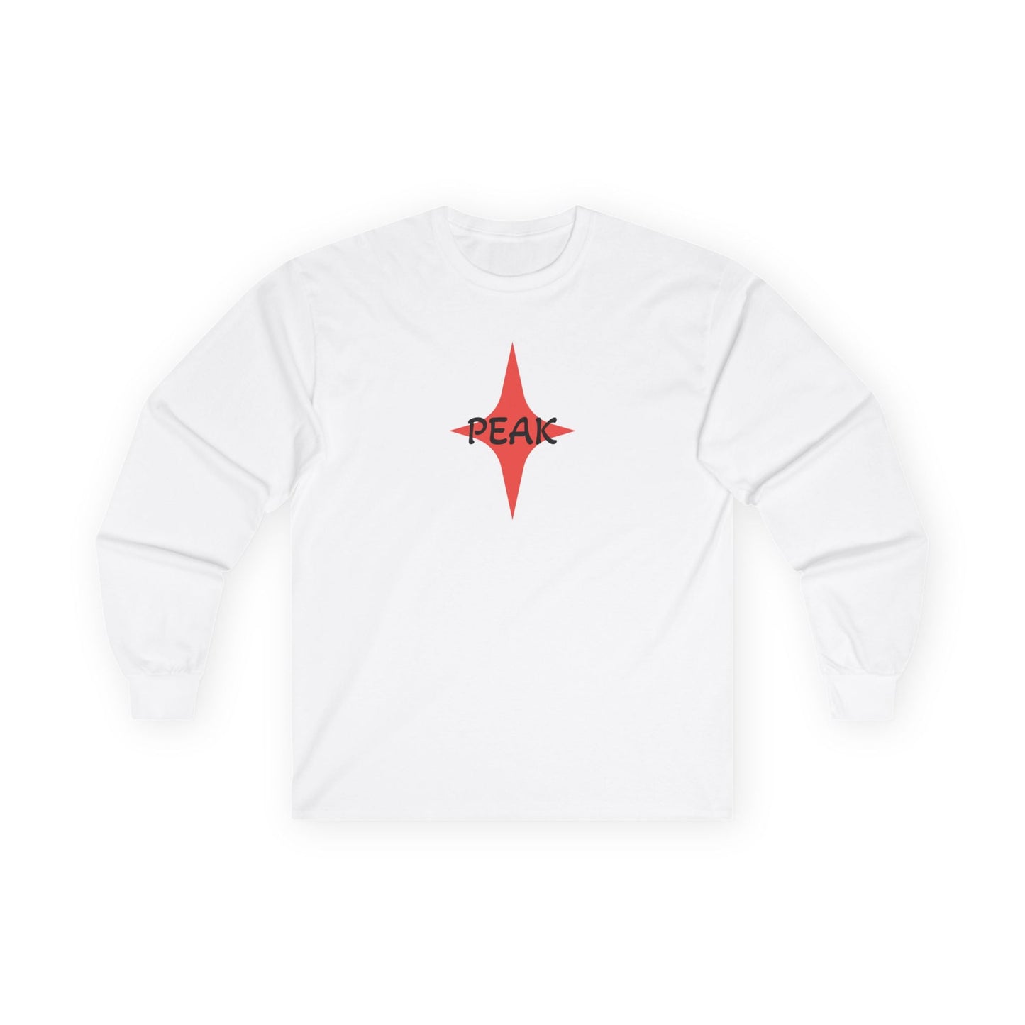 Peak Wilderness Long Sleeve Tee — Mountain Reflection with Red Sun Printify