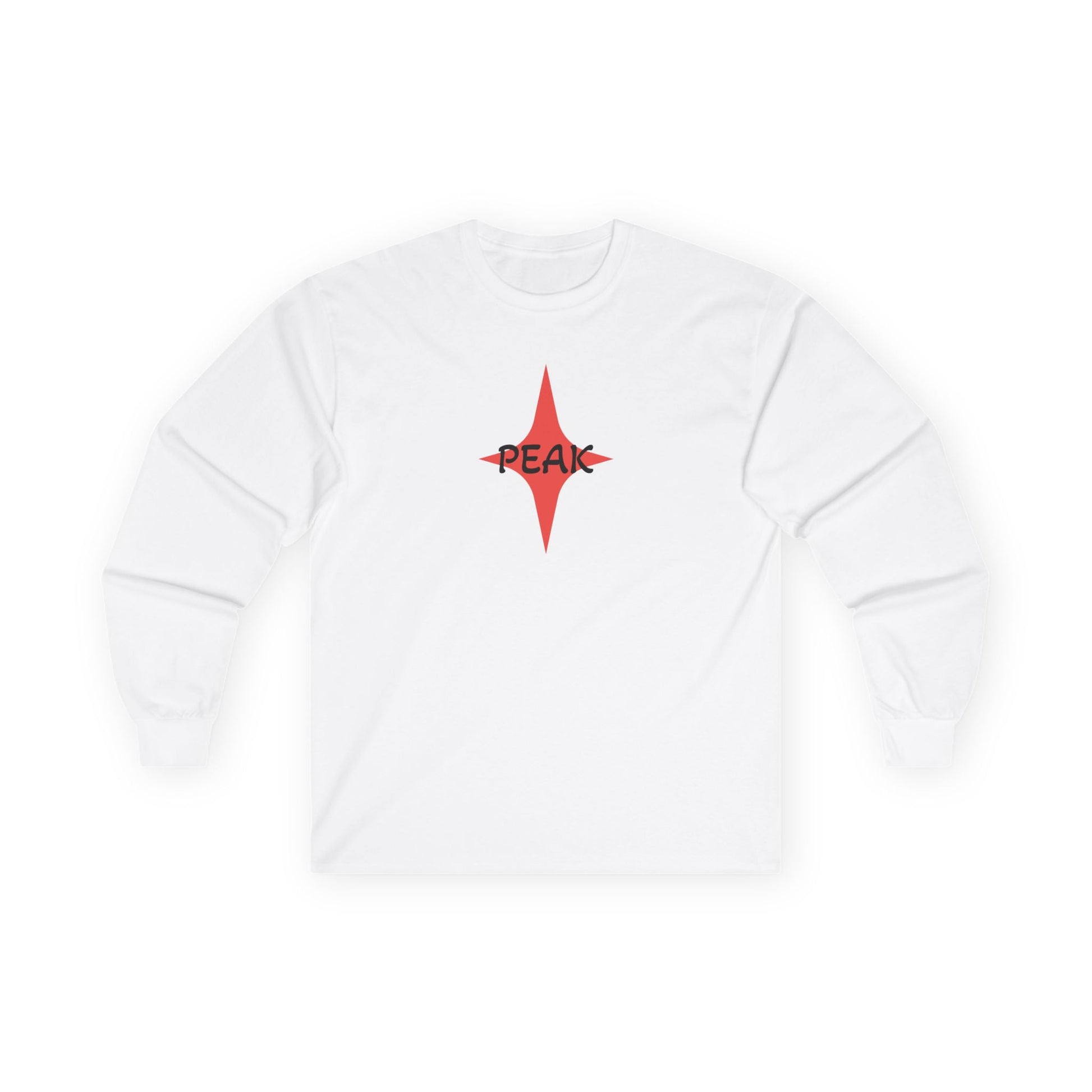 Peak Wilderness Long Sleeve Tee — Mountain Reflection with Red Sun Printify