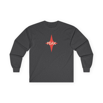 Peak Wilderness Long Sleeve Tee — Mountain Reflection with Red Sun Printify
