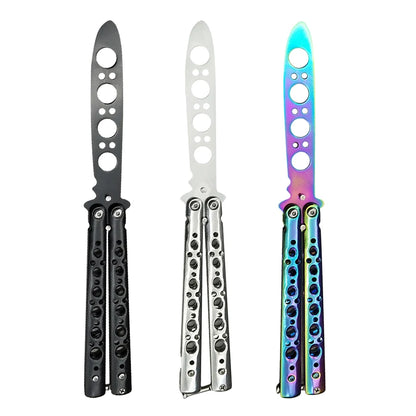 Portable Practice Butterfly Knife Beginner Training Folding Knife Titanium Practice Tools  Butterfly Knife Outdoor Trainer Game