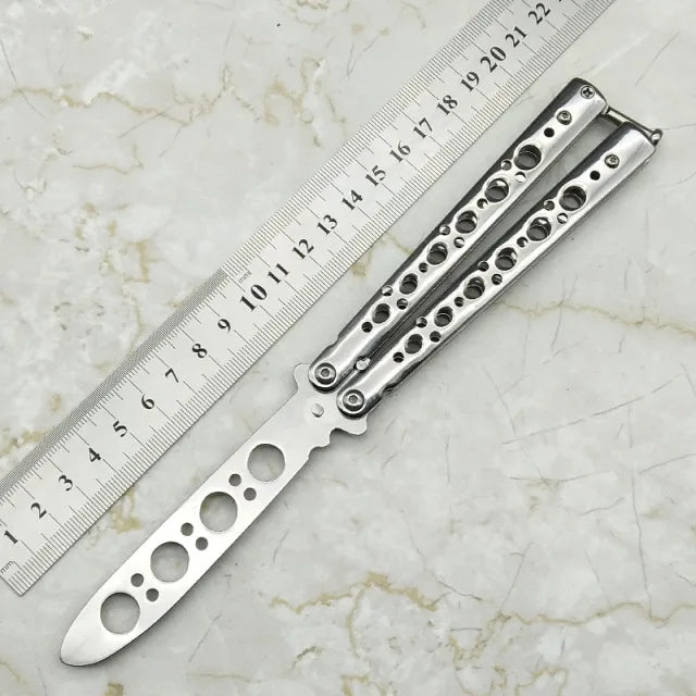 Portable Practice Butterfly Knife Beginner Training Folding Knife Titanium Practice Tools  Butterfly Knife Outdoor Trainer Game