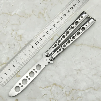 Portable Practice Butterfly Knife Beginner Training Folding Knife Titanium Practice Tools  Butterfly Knife Outdoor Trainer Game