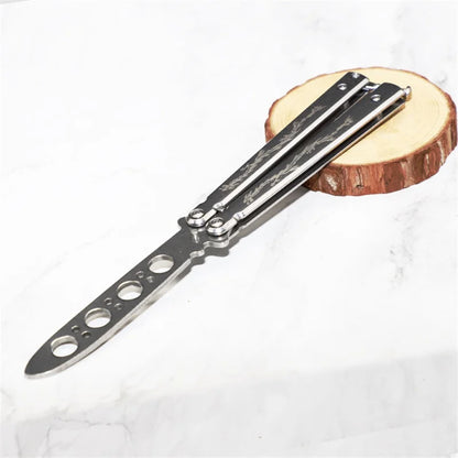 Portable Practice Butterfly Knife Beginner Training Folding Knife Titanium Practice Tools  Butterfly Knife Outdoor Trainer Game