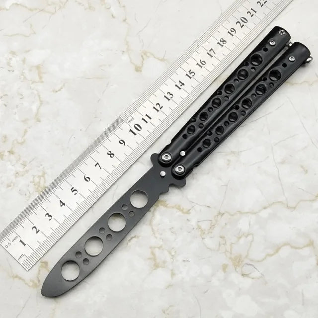 Portable Practice Butterfly Knife Beginner Training Folding Knife Titanium Practice Tools  Butterfly Knife Outdoor Trainer Game