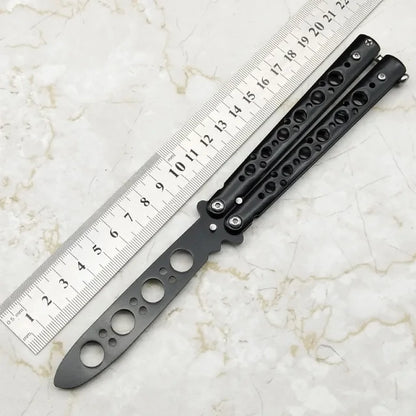 Portable Practice Butterfly Knife Beginner Training Folding Knife Titanium Practice Tools  Butterfly Knife Outdoor Trainer Game