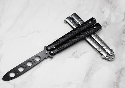 Portable Practice Butterfly Knife Beginner Training Folding Knife Titanium Practice Tools  Butterfly Knife Outdoor Trainer Game